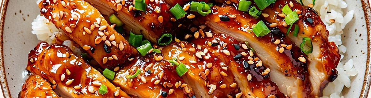Sticky Honey Garlic Chicken & Rice